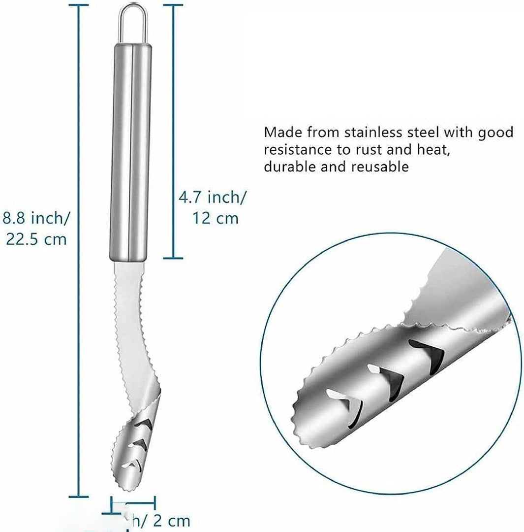 Stainless Steel Chili Pepper Corer Serrated Seed Core Remover Multi Functional Kitchen Gadget For Vegetables & Fruits Image 4