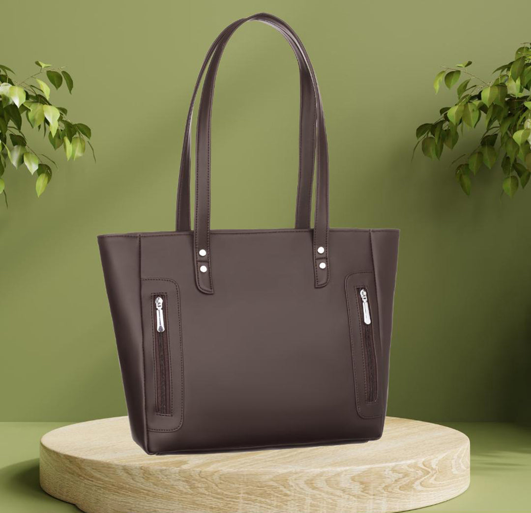 Handbag For Women And Girls Stylish grey PU Leather Bag Image 1