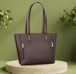 Handbag For Women And Girls Stylish grey PU Leather Bag Image 1