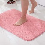 Microfiber Anti-Slip Doormat for Home & Bathroom Entrance Pink Rectangular Mat (40x60 cm) Image 1