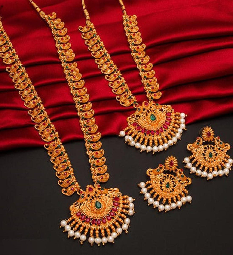 Premium Artificial Traditional Jewelry Collection: Ethnic Necklace & Earring Sets Image 3