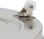 Stainless Steel Gas Cylinder Stand Trolley With Strong Wheels Movable Gas Trolly Lpg Gas Cylinder Stand With Rubber Support On Top Easily Movable Trolley Silver Pack Of 2 Image 3