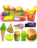 16 Pcs Pretend Play Dessert And Cookies Ice Cream With Food Trey For Kids Image 1
