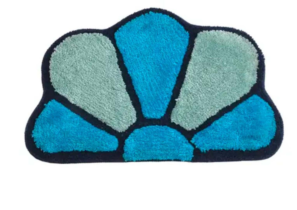 Microfiber Anti-Slip Doormat for Home & Bathroom Entrance Multicolor Semi Circle Mat (2x3 Feet) Image 3