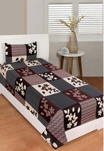 Polycotton (60x90 Inch) Single Size Bedsheet With 1 Pillow Cover in Multicolor Image 2