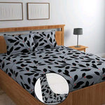 Cotton (90x90 Inch) Double Size Bedsheet With 2 Pillow Cover in Grey Color Image 2