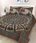 Cotton (90x100 Inch) Double Size Bedsheet With 2 Pillow Cover in Multicolor Image 1