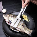 Stainless Steel Cooking Serving Turner Frying Food Tongs Image 1