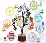Seven Chakra Natural Healing Gemstone Crystal Bonsai Fortune Money Tree Wishing Tree Feng Shui Bonsai For Reiki Healing Chakra Stone Balancing Energy Generator Spiritual Meditation Gifts Home Office Image 2