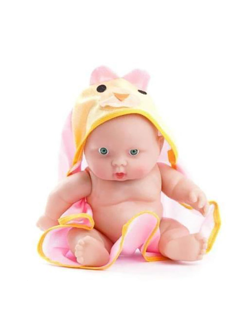 Rubber Natural Looking Baby Toy For Kids With Towel And Movable Hands And Legs Image 1