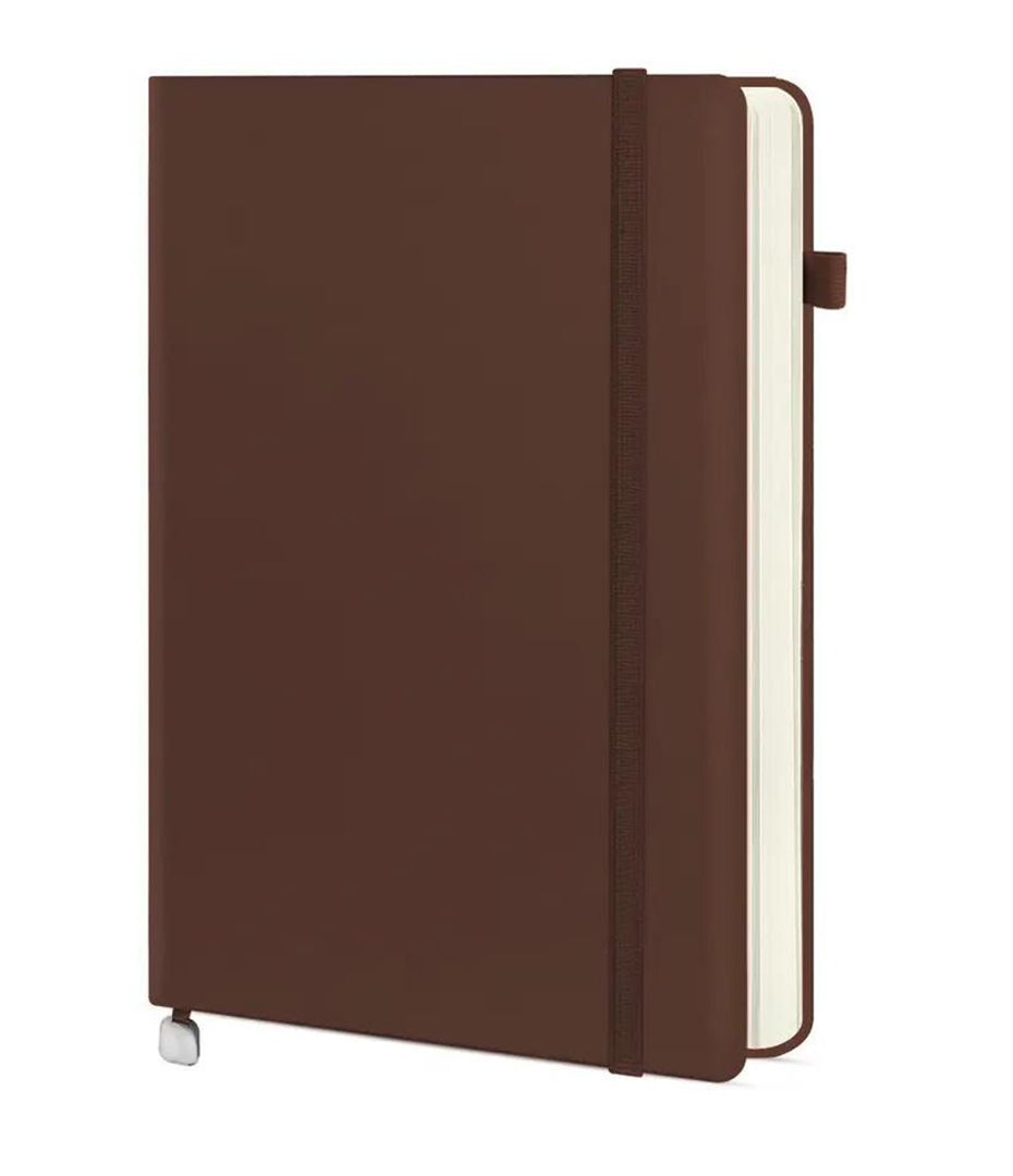 Executive A5 Diary Notebook With Pen Holder A5 Note Book Single Rule 200 Pages Brown Image 1