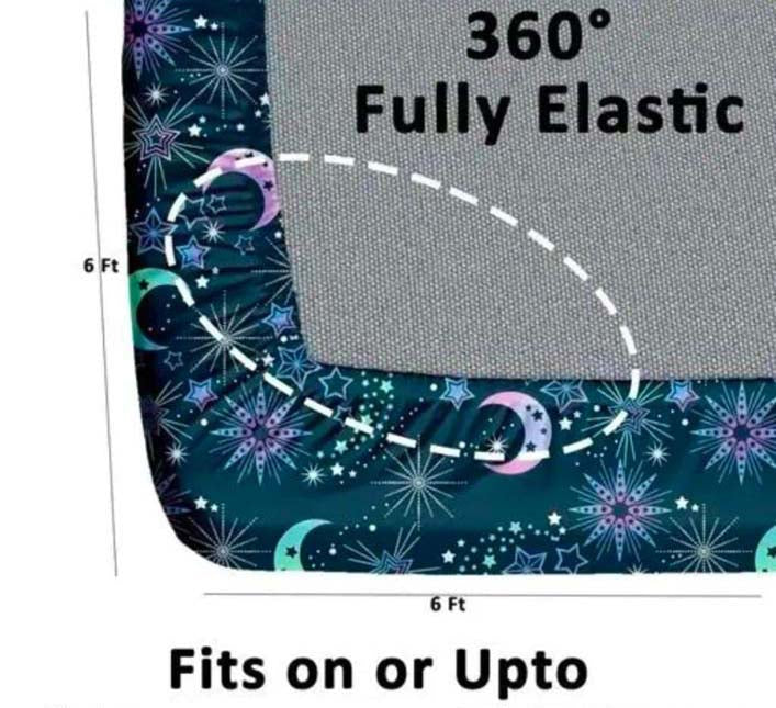 Cotton (78x72 Inch) Double Size Bedsheet With 2 Pillow Cover in Multicolor Image 4