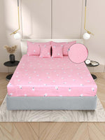 Cotton (85x85 Inch) Double Size Bedsheet With 2 Pillow Cover in Pink Color Image 2