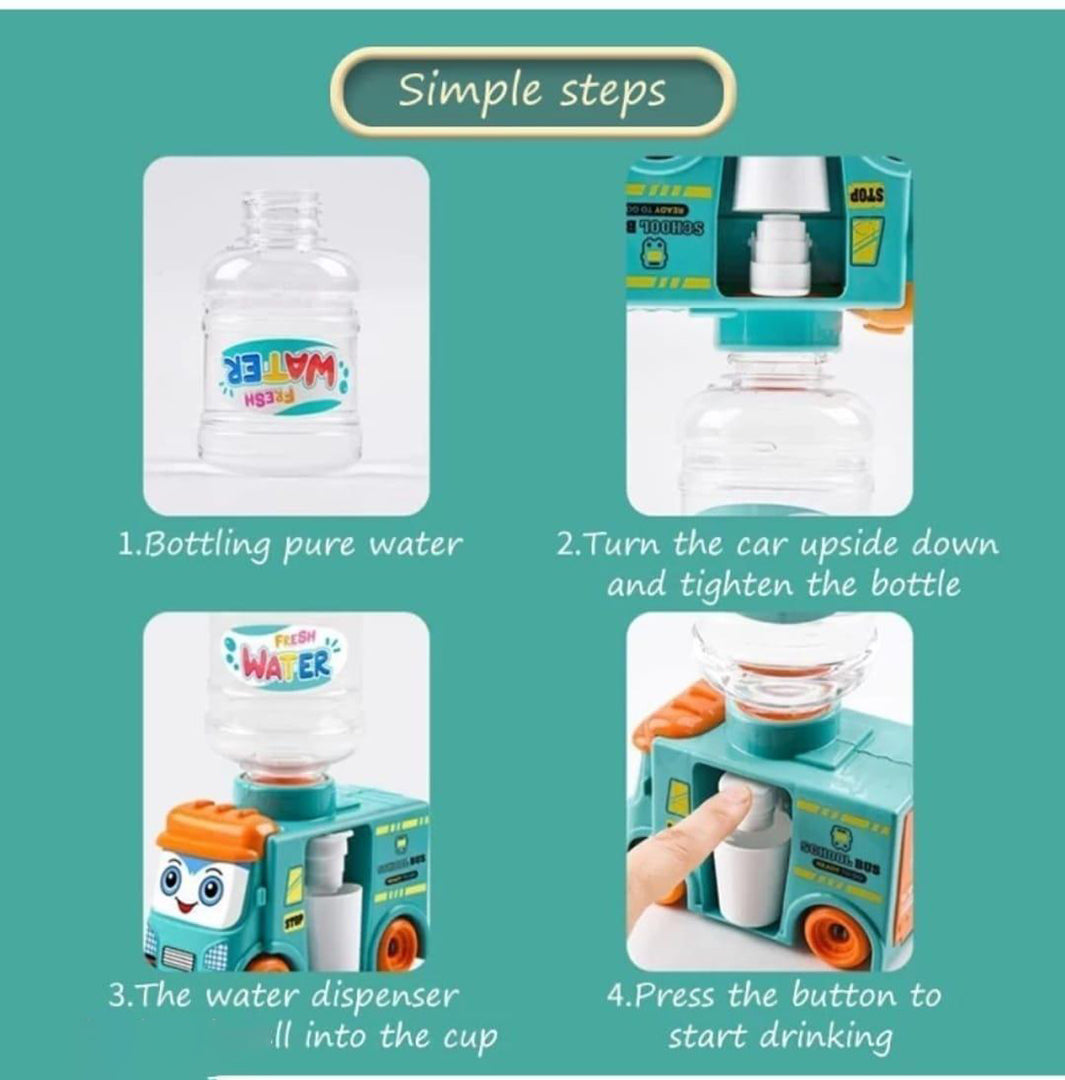 Toy School Bus With Water Dispensar And Clay For Kidsmini Toy Bus For Kids 10 Pcs Clay For Art And Craft For Kids Image 2