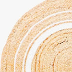 Jute Anti-Slip Doormat for Home & Bathroom Entrance Beige round Mat (80 cm) Image 3