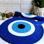Cotton Anti-Slip Doormat for Home & Bathroom Entrance Multicolor Round Mat (60 cm) Image 1