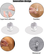 Diamond Crystal Shaped Strong Sticker Sticky Wall Hooks For Hanging Homekitchen Bathroom Key Frame Holders Hanging Hook Transparent Crystel Hook Pack Of 4 Image 4