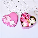 Navy Heart Box With Lovely Teddy With Love Tag Image 1