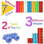 Pureey 50 Pieces Building Blocks For Kids With Wheel, Smart Activity Fun And Learning Train Blocks For Kids Image 4