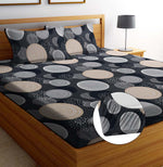 Cotton (78x72 Inch) Double Size Bedsheet With 2 Pillow Cover in Multicolor Image 1