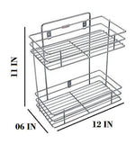 Rotto Double Layer Stainless Steel Multipurpose Storage Rackshelf Kitchen Rack Image 2