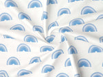 Cotton (60x90 Inch) Single Size Bedsheet With 1 Pillow Cover in White & Blue Color Image 3