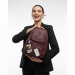 Handbag For Women And Girls Stylish purpal PU Leather Bag Image 3