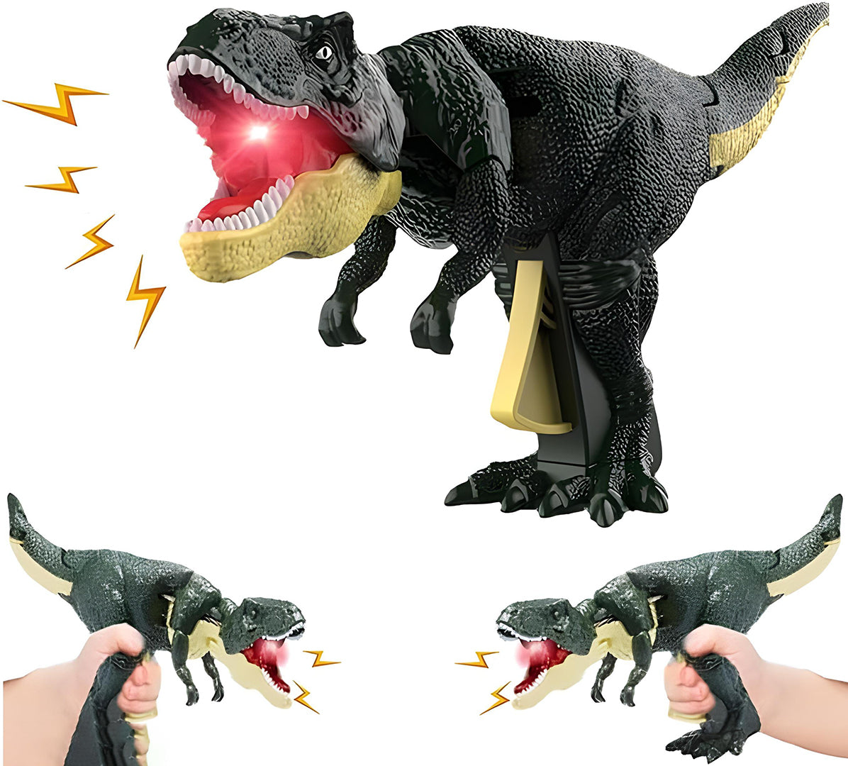 Dinosaur Toy With Biting Function Roaring Sound Effect Will Shake Head And Tail Image 1