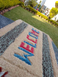 Cotton Anti-Slip Doormat for Home & Bathroom Entrance Multicolor Rectangular Mat (15x24 Inch) Image 1