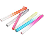 Colorful Clear Straight Ruler 2Pcs Cube Acrylic Ruler Set 15Cm Transparent Gradient Rulers Lightweight Measuring Tool For Students Adults School Classroom Office 2 Piece Random Color Image 1
