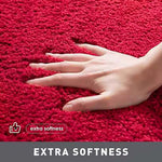 Microfiber Anti-Slip Doormat for Home & Bathroom Entrance Red Rectangular Mat (40x60 cm) Image 3
