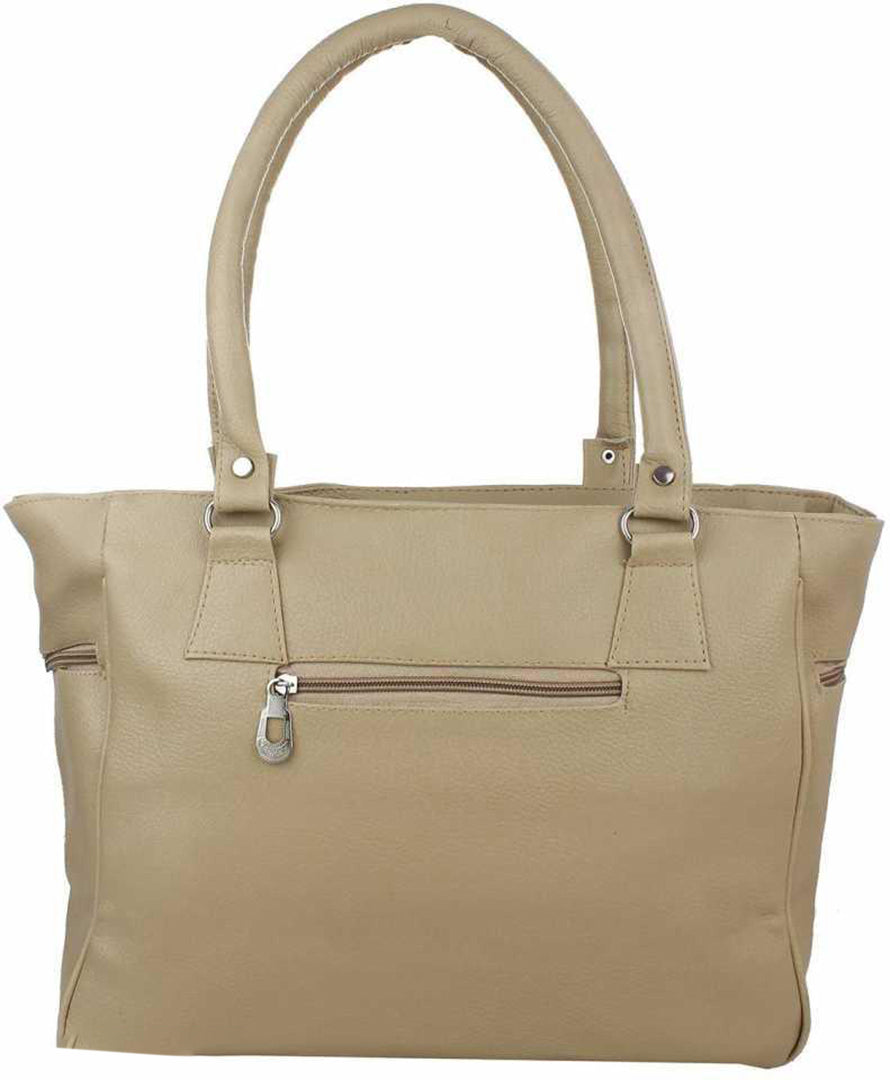 Handbag For Women And Girls Stylish beige PU Leather Bag Image 2