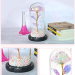 Acrylic Preserved Flowers Rose Gift Thermocol Goli With Greeting Card Artificial Flower Light Up Rose Rose In Glass Dome Personalized Gifts For Mom Sisters Friend Women Image 4