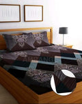 Cotton (78x72 Inch) Double Size Bedsheet With 2 Pillow Cover in Multicolor Image 1