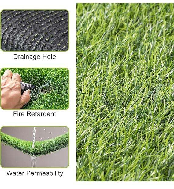 PVC Anti-Slip Doormat for Home & Bathroom Entrance Green Rectangular Mat (40x60 cm) Image 3