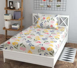Cotton (90x100 Inch) Double Size Bedsheet With 2 Pillow Cover in White Color Image 3