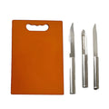 Oblivion All In One Kitchen Tool Combo Pack Of 4 Vegetable Chopping Board Sharp Cutting Knife With Non Slip Handle 3 Pcs Kitchen Tool Set Multicolor Image 1