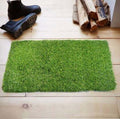 Artificial Grass Anti-Slip Doormat for Home & Bathroom Entrance Green Rectangular Mat (37x57 cm) Image 1