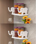 Multipurpose Stand Holder Self Adhesive Storage Stand Holder Soap Holder Shampoo Holder Wall Mounted Stand Holder Cartoon Stand Wall Mount Bathroom Stand Wall Mount Kitchen Stand 2Pcs Image 1