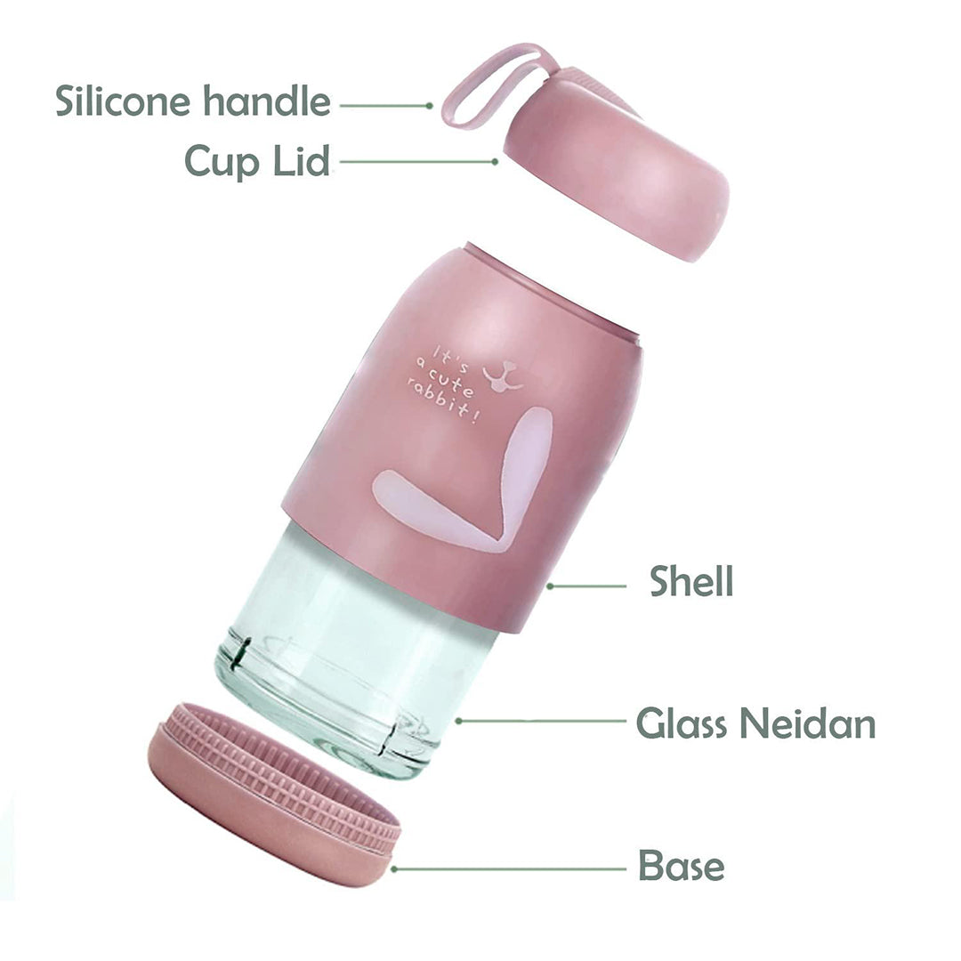 380Ml Small Size Glass Insulated Bottle Airtight And Leak Proof Used In Travel Mug For Tea Coffee Water School Office Kids Men & Women Piecereceiving Random Color Image 3