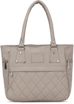 Handbag For Women And Girls Stylish Beige PU Leather Bag Image 4