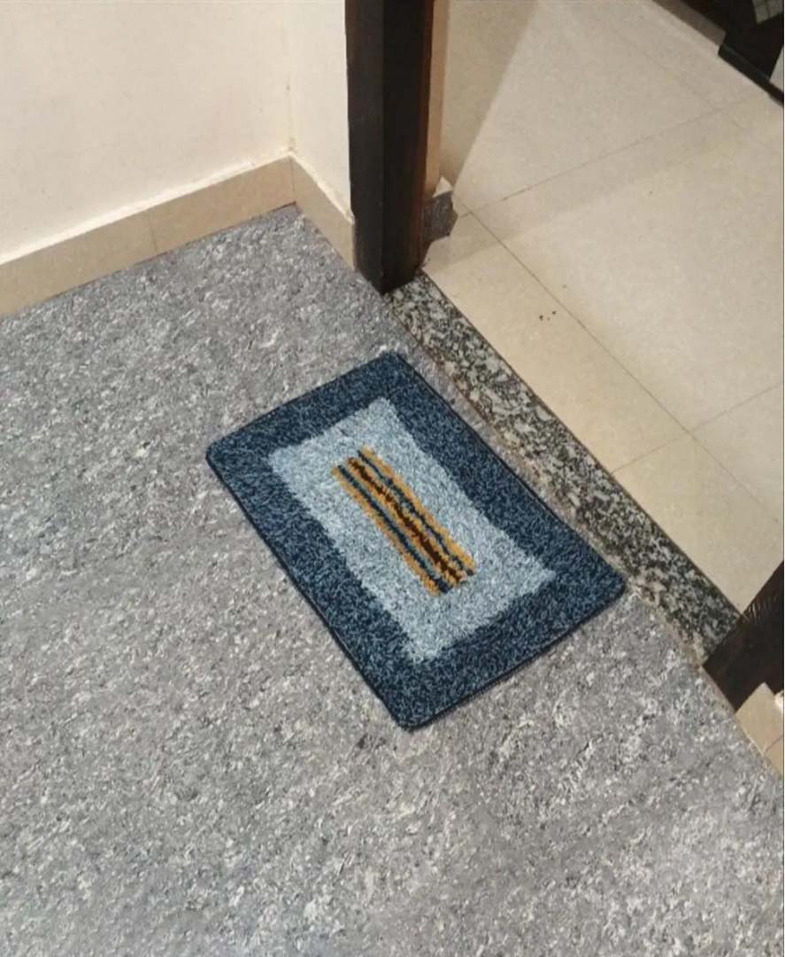 Cotton Anti-Slip Doormat for Home & Bathroom Entrance Multicolor Rectangular Mat (2x3 Feet) Image 3