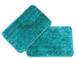 Microfiber Anti-Slip Doormat for Home & Bathroom Entrance Sky Blue Rectangular Mat (40x60 cm) 2 Pcs Image 2
