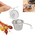 Stainless Steel Mesh Tea Infuser For Loose Leaf Tea With Chain Hook Saucerfine Mesh Tea Strainers Classic Tea Infuser For Brew Tea Image 1