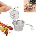 Stainless Steel Mesh Tea Infuser For Loose Leaf Tea With Chain Hook Saucerfine Mesh Tea Strainers Classic Tea Infuser For Brew Tea Image 1