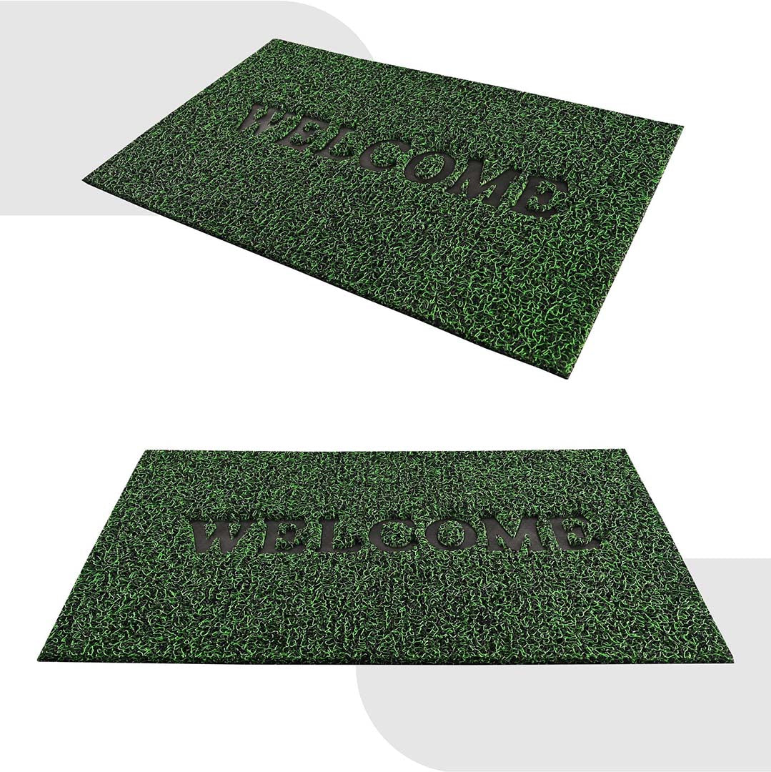 Artificial Grass Anti-Slip Doormat for Home & Bathroom Entrance Olive Rectangular Mat (16x24 Inch) Image 2