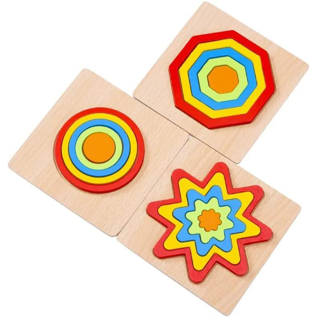 Puzzles Games Wooden Toys Montessori Rainbow Shape Sorting Puzzle Toys Toddlers Activities Preschool Learning Early Travel For Kids Image 4