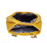 Handbag For Women And Girls Stylish Yellow Faux Leather/Leatherette Bag Image 3