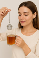 45Cm Stainless Tea Basket Strainer Fine Mesh Reusable Tea Steeper With Chain For Herbs Chai Green Tea Pack Of 1 Image 2