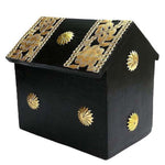 Wooden Money Bank Hut Style Kids Piggy Coin Box Hut Shape Piggy Bankmoney Bank For Kids And Adult Black Gifts For Kids Image 3
